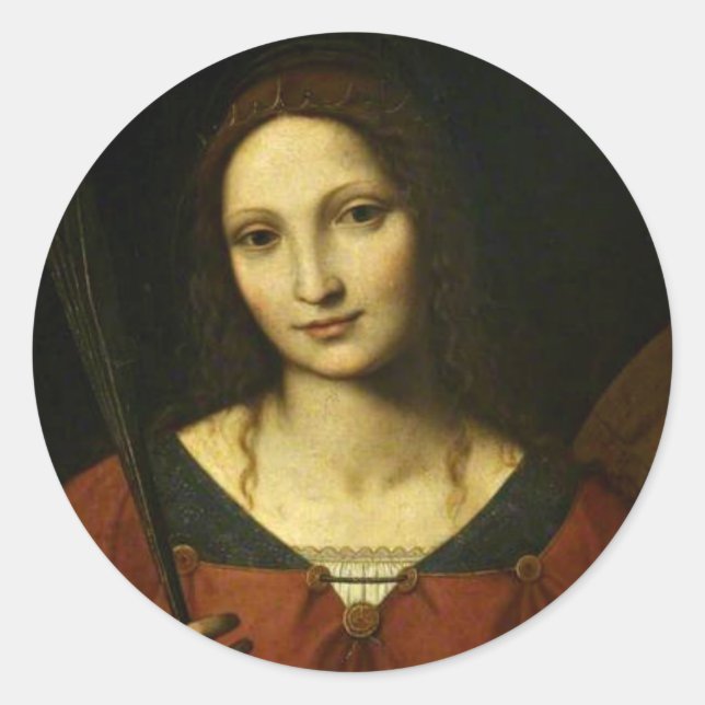 Saint Catherine of Alexandria Classic Round Sticker (Front)