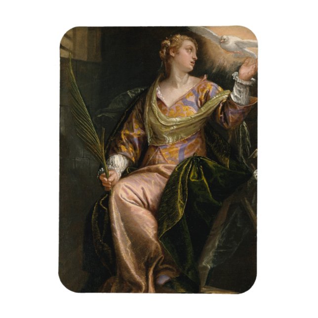 Saint Catherine of Alexandria in Prison Magnet (Vertical)