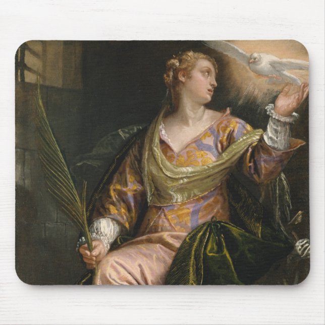 Saint Catherine of Alexandria in Prison Mouse Pad (Front)