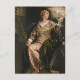 Saint Catherine of Alexandria in Prison - Veronese Postcard