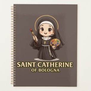 Saint Catherine of Bologna Vintage Catholic Art  Planner