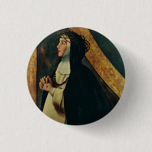 Saint Catherine of Siena by Juan Bautista Maino 3 Cm Round Badge