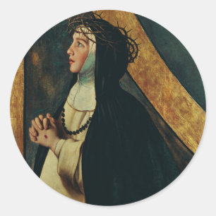 Saint Catherine of Siena by Juan Bautista Maino Classic Round Sticker