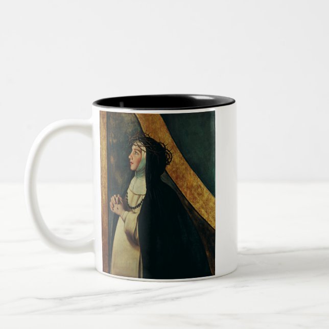 Saint Catherine of Siena by Juan Bautista Maino Two-Tone Coffee Mug (Left)