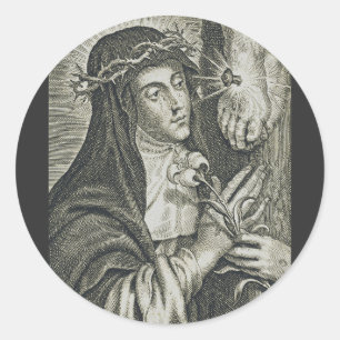 Saint Catherine of Siena Classic Round Sticker