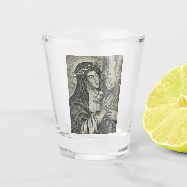Saint Catherine of Siena Shot Glass (Front)