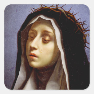 Saint Catherine of Siena Square Sticker