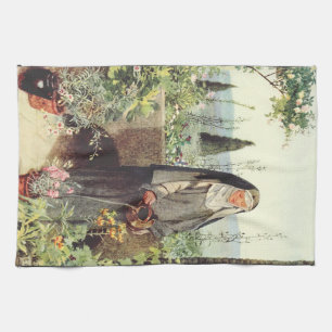 Saint Catherine of Siena Tea Towel
