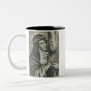 Saint Catherine of Siena Two-Tone Coffee Mug