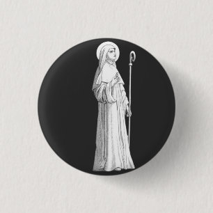 Saint Catherine of Siena Virgin 3 Cm Round Badge