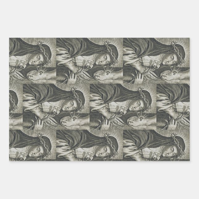 Saint Catherine of Siena Wrapping Paper Sheet (Front)