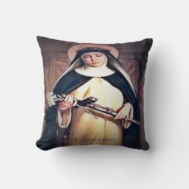 Saint Catherine of Sienna Cushion (Front)