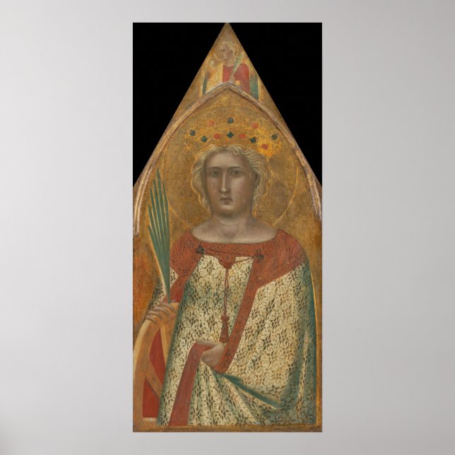 Saint Catherine, Pietro Lorenzetti Fine Art Poster (Front)