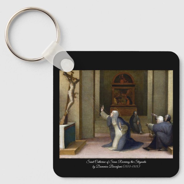 Saint Catherine Receiving the Stigmata  Key Ring (Front)
