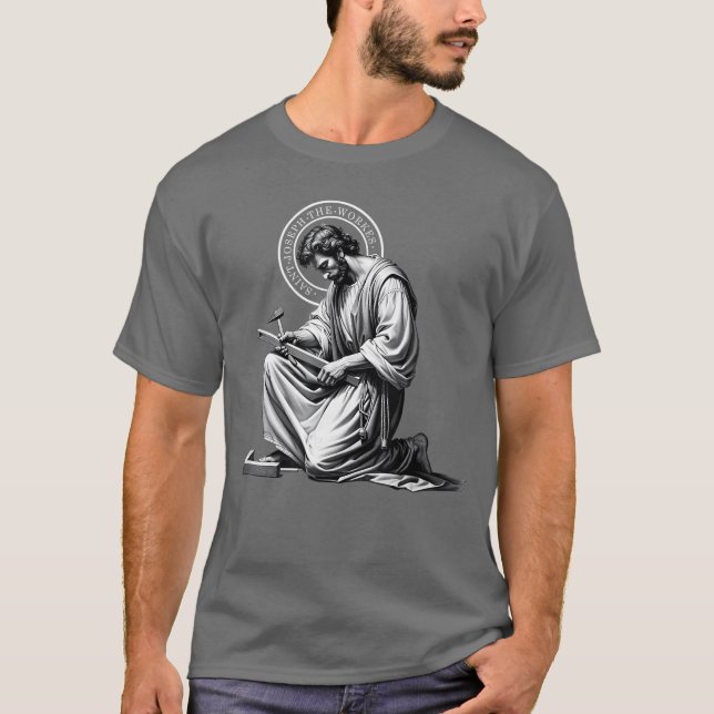 Saint Catholic Church St Josephhe Worker Jesus Fat T-Shirt (Front)