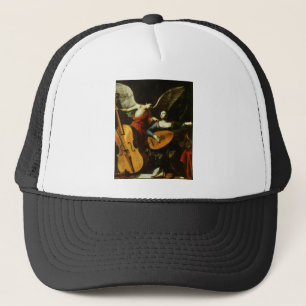 Saint Cecilia and the Angel by Carlo Saraceni Trucker Hat