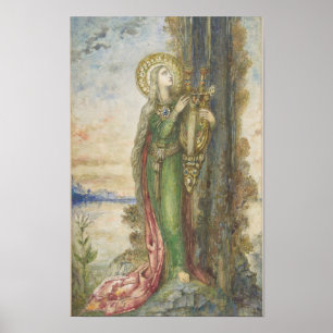 Saint Cecilia By Gustav Moreau Poster
