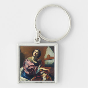 Saint Cecilia by Simon Vouet Key Ring