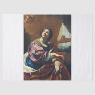 Saint Cecilia by Simon Vouet Tissue Paper