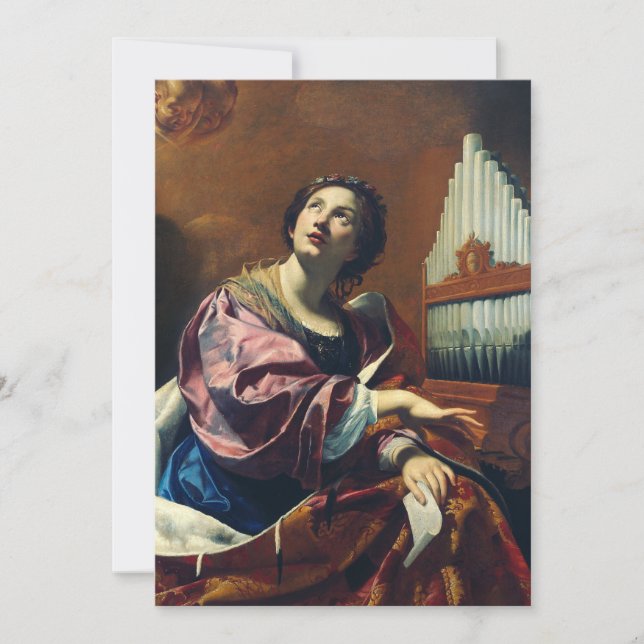 Saint Cecilia Premium "Heavenly Concert" Art Print Invitation (Front)