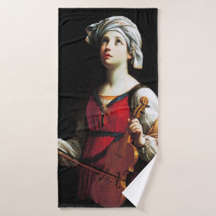 Saint Cecilia (St. Cecilia), Guido Reni Bath Towel