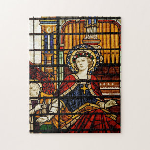 Saint Cecilia Stained Glass Jigsaw Puzzle