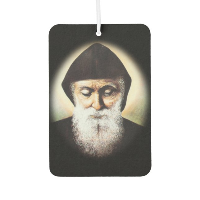 Saint Charbel car air freshener (Front)