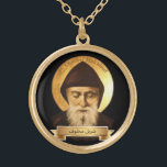 Saint Charbel Makhlouf Gold Plated Necklace<br><div class="desc">Saint Charbel Makhlouf Unisex Medal  -
Saint of the Maronite Church of Lebanon
and "mystic monk" known for the intercession of miracles.</div>