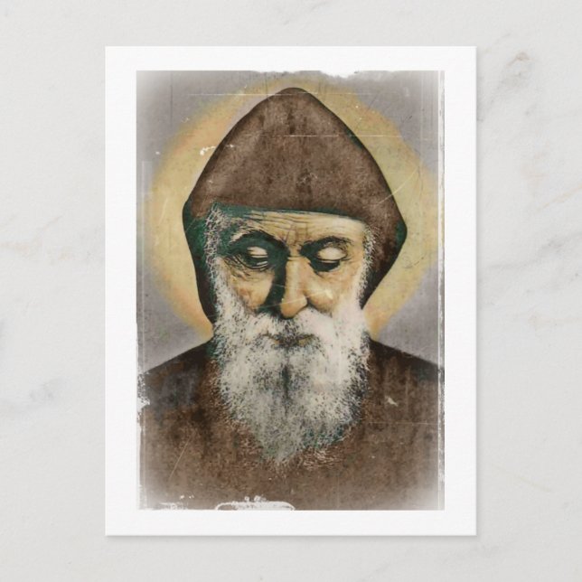 Saint Charbel Portrait Postcard (Front)
