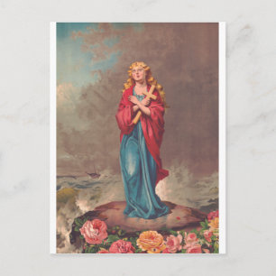Saint Christina of Bolsena patron of sailors Postcard
