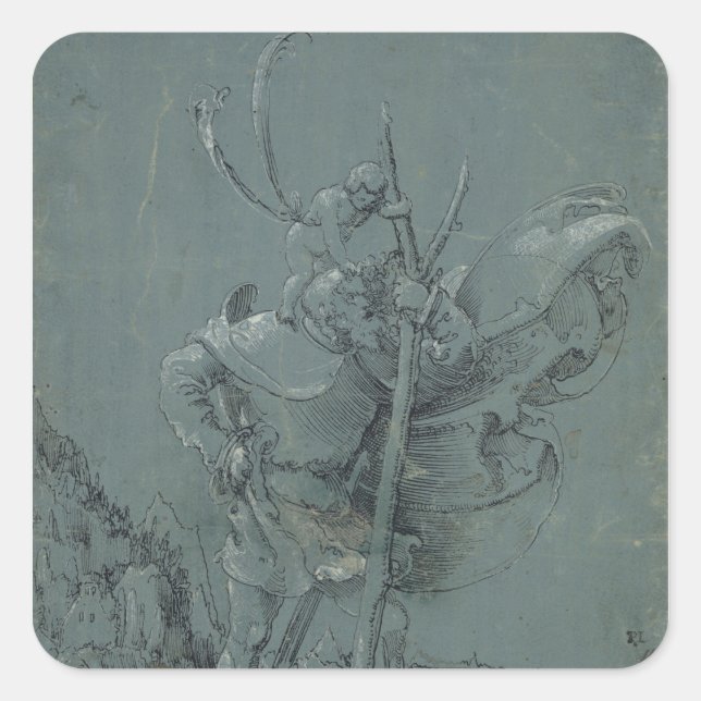 Saint Christopher, 1510 Square Sticker (Front)
