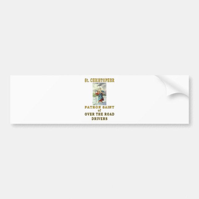 SAINT CHRISTOPHER BUMPER STICKER (Front)