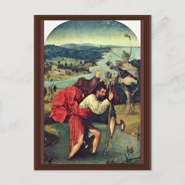 Saint Christopher. By Hieronymus Bosch (Best Quali Postcard (Front)