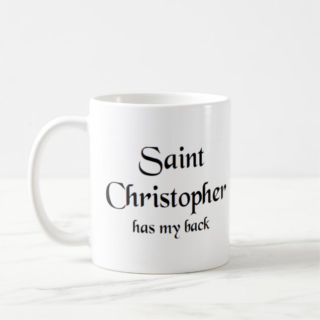 saint christopher coffee mug (Left)