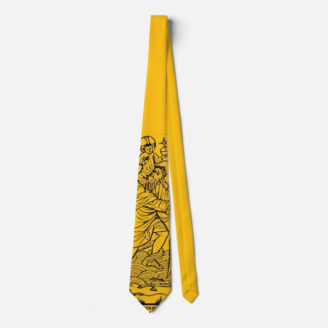 Saint Christopher Devotional Art Tie (Front)
