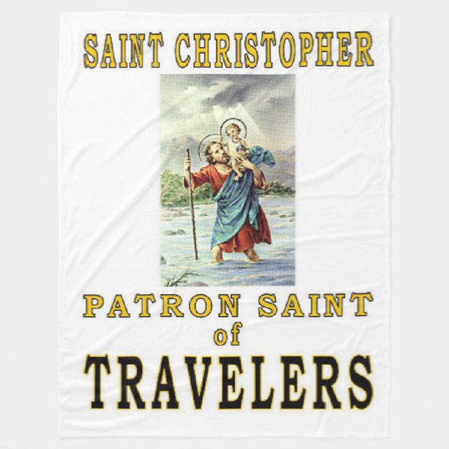 SAINT CHRISTOPHER FLEECE BLANKET (Front)