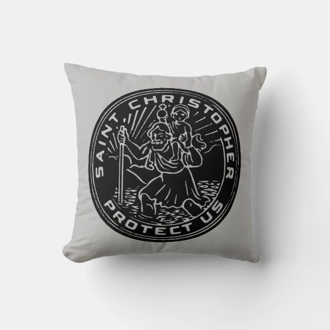 Saint Christopher Medal Cushion (Front)
