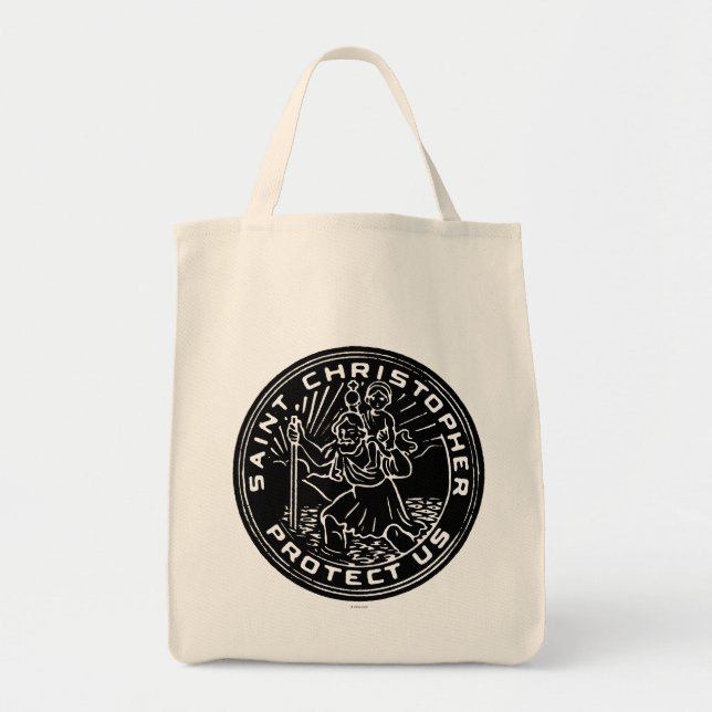 Saint Christopher Medal Tote Bag (Front)