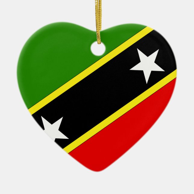 Saint Christopher Nevis Ceramic Tree Decoration (Front)