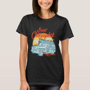 Saint Christopher Surfer Dude Surfing Men Beach Ca T-Shirt