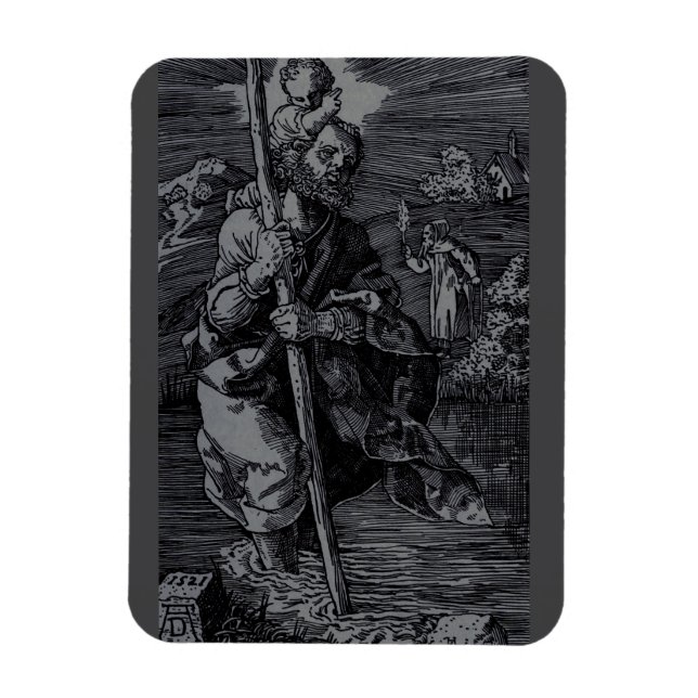 Saint Christopher venerated by Christians  Magnet (Vertical)