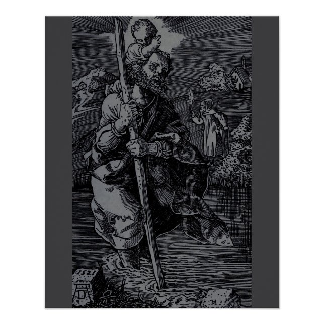 Saint Christopher venerated by Christians  Poster (Front)