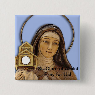 Saint Clare Assisi 15 Cm Square Badge