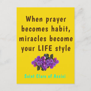Saint Clare Assisi Poster Postcard