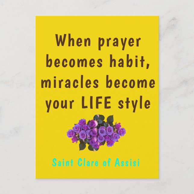 Saint Clare Assisi Poster Postcard (Front)