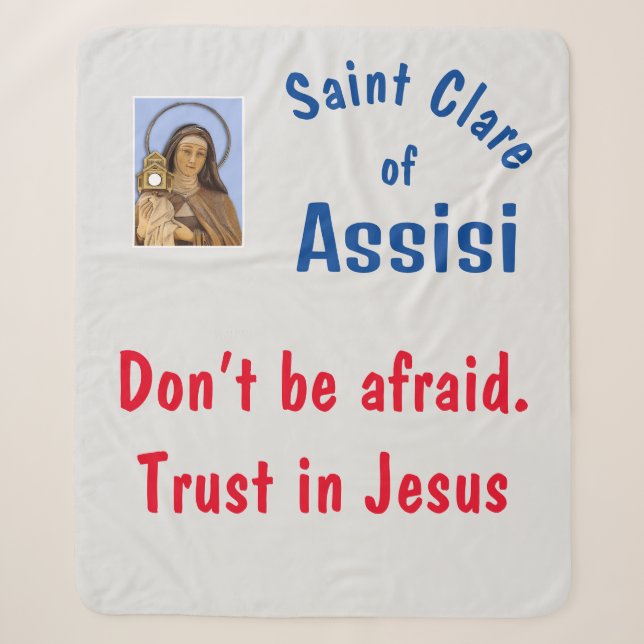 Saint Clare Assisi Sherpa Blanket (Front)