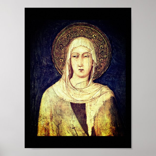 Saint Clare of Assisi by Simone Martini Poster (Front)