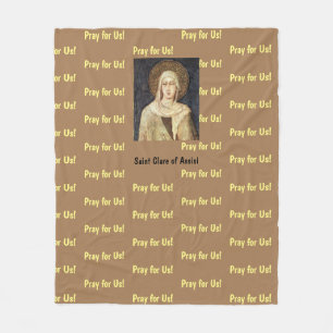 Saint Clare of Assisi Fleece Blanket