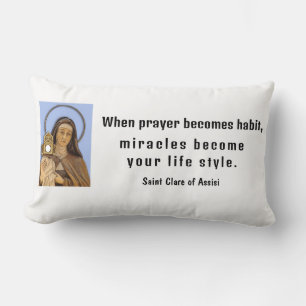 Saint Clare of Assisi Lumbar Cushion