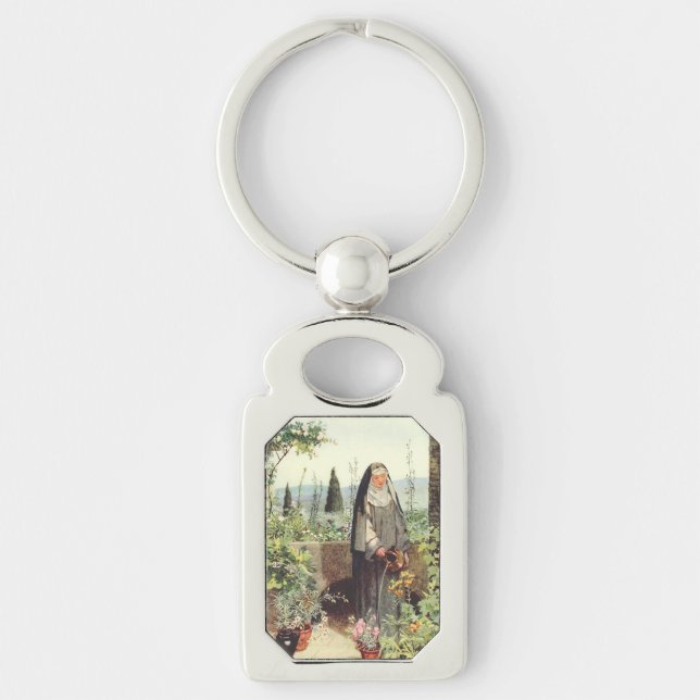 Saint Clare of Assisi: Patroness of Television Key Ring (Front)